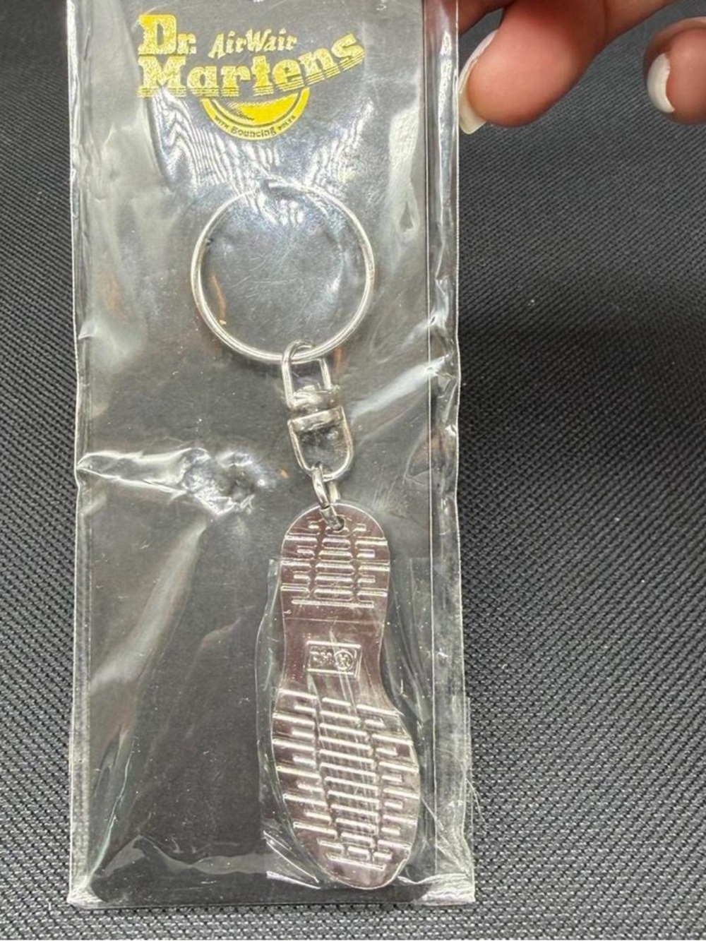 Dr. Martens Black and Silver Boot Sole Keyring